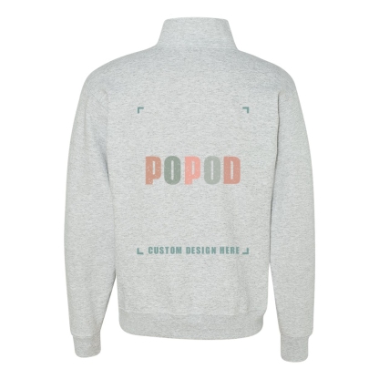 11 Colors Unisex Cadet Collar Quarter-Zip Sweatshirt PP9278