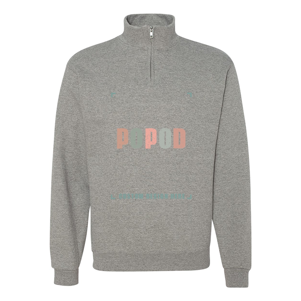 11 Colors Unisex Cadet Collar Quarter-Zip Sweatshirt PP9278