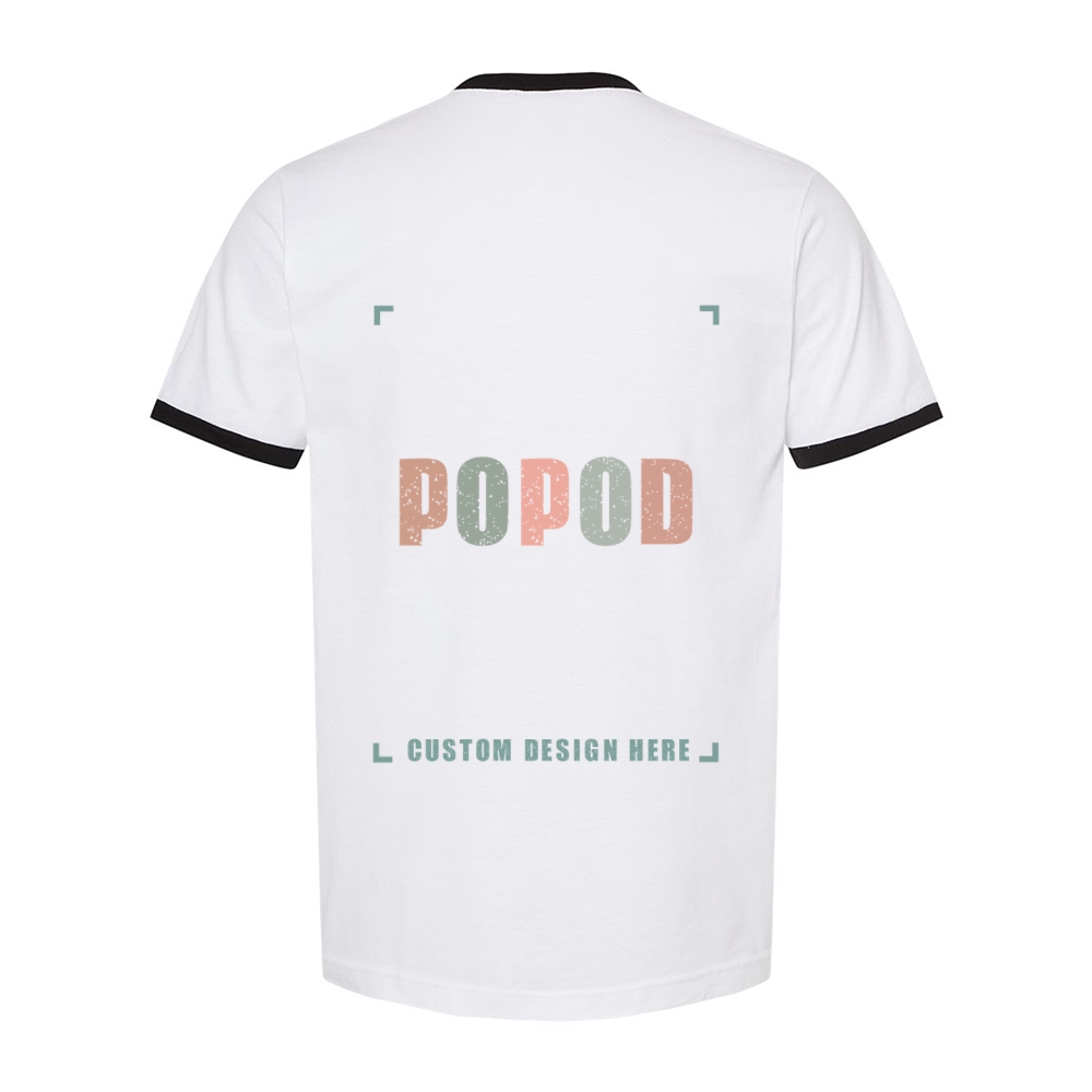 7 Colors Unisex Fine Jersey Ringer T-Shirt PP9309