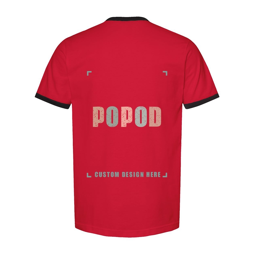 7 Colors Unisex Fine Jersey Ringer T-Shirt PP9309