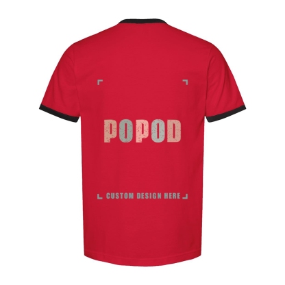 7 Colors Unisex Fine Jersey Ringer T-Shirt PP9309