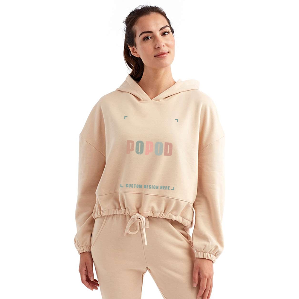 9 Colors Women's Cropped Hooded Sweatshirt PP7415