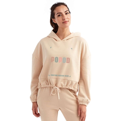 9 Colors Women's Cropped Hooded Sweatshirt PP7415