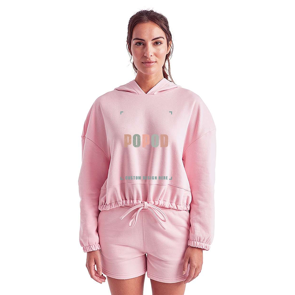 9 Colors Women's Cropped Hooded Sweatshirt PP7415