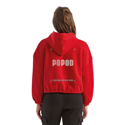 9 Colors Women's Cropped Hooded Sweatshirt PP7415