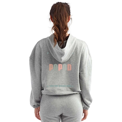 9 Colors Women's Cropped Hooded Sweatshirt PP7415