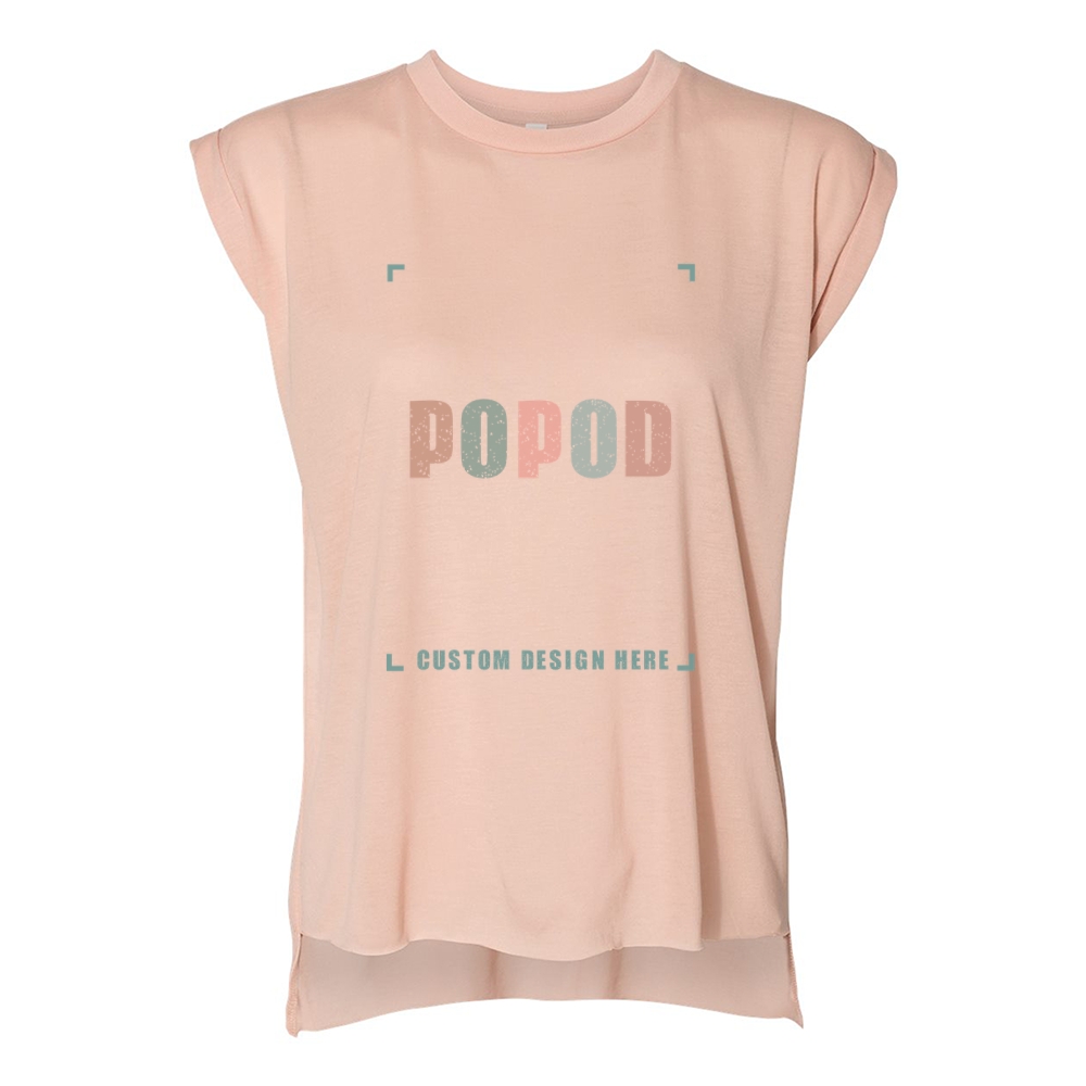 11 Colors Women’s Rolled Cuffs Muscle Tee PP7525