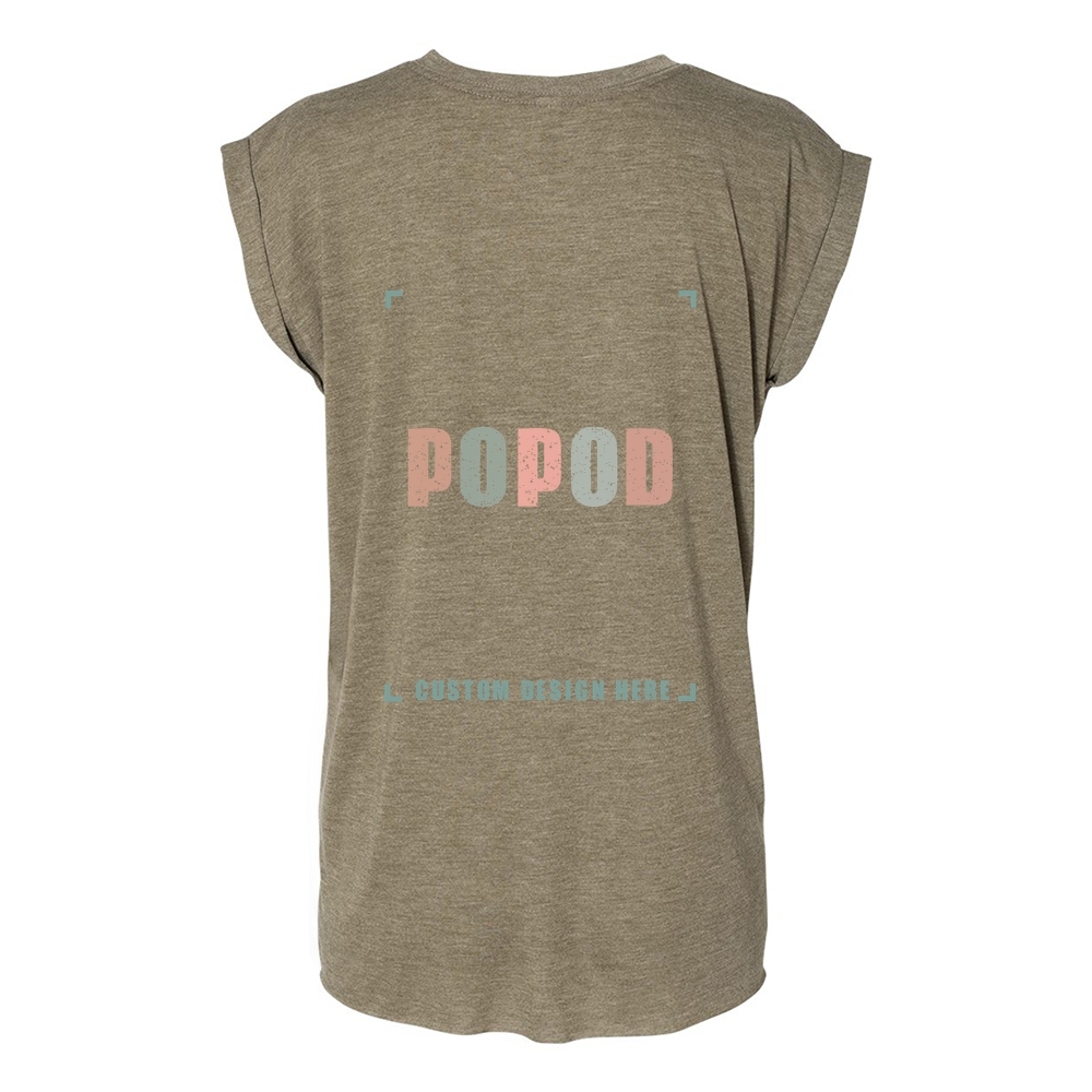 11 Colors Women’s Rolled Cuffs Muscle Tee PP7525