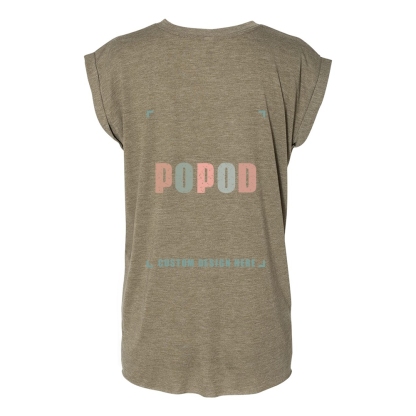 11 Colors Women’s Rolled Cuffs Muscle Tee PP7525