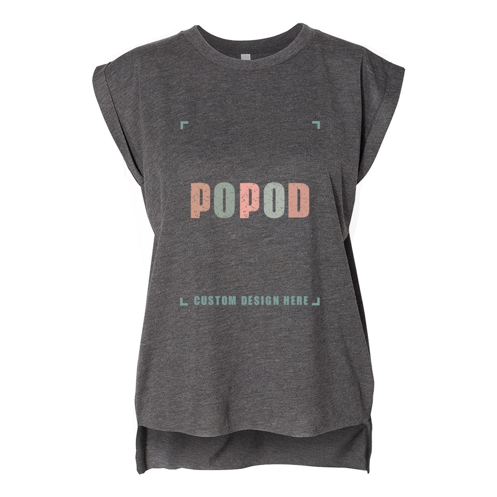 11 Colors Women’s Rolled Cuffs Muscle Tee PP7525