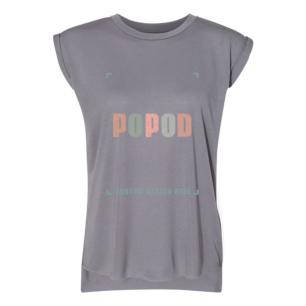 11 Colors Women’s Rolled Cuffs Muscle Tee PP7525