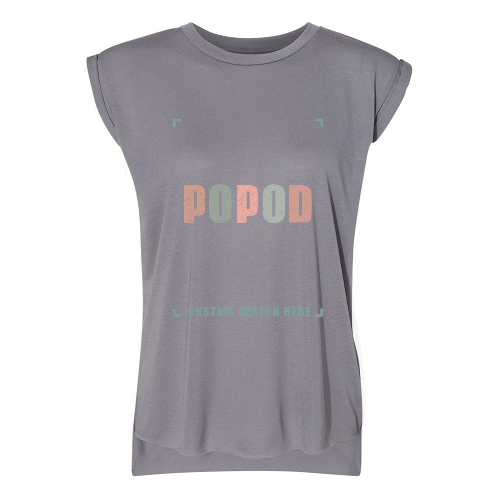 11 Colors Women’s Rolled Cuffs Muscle Tee PP7525