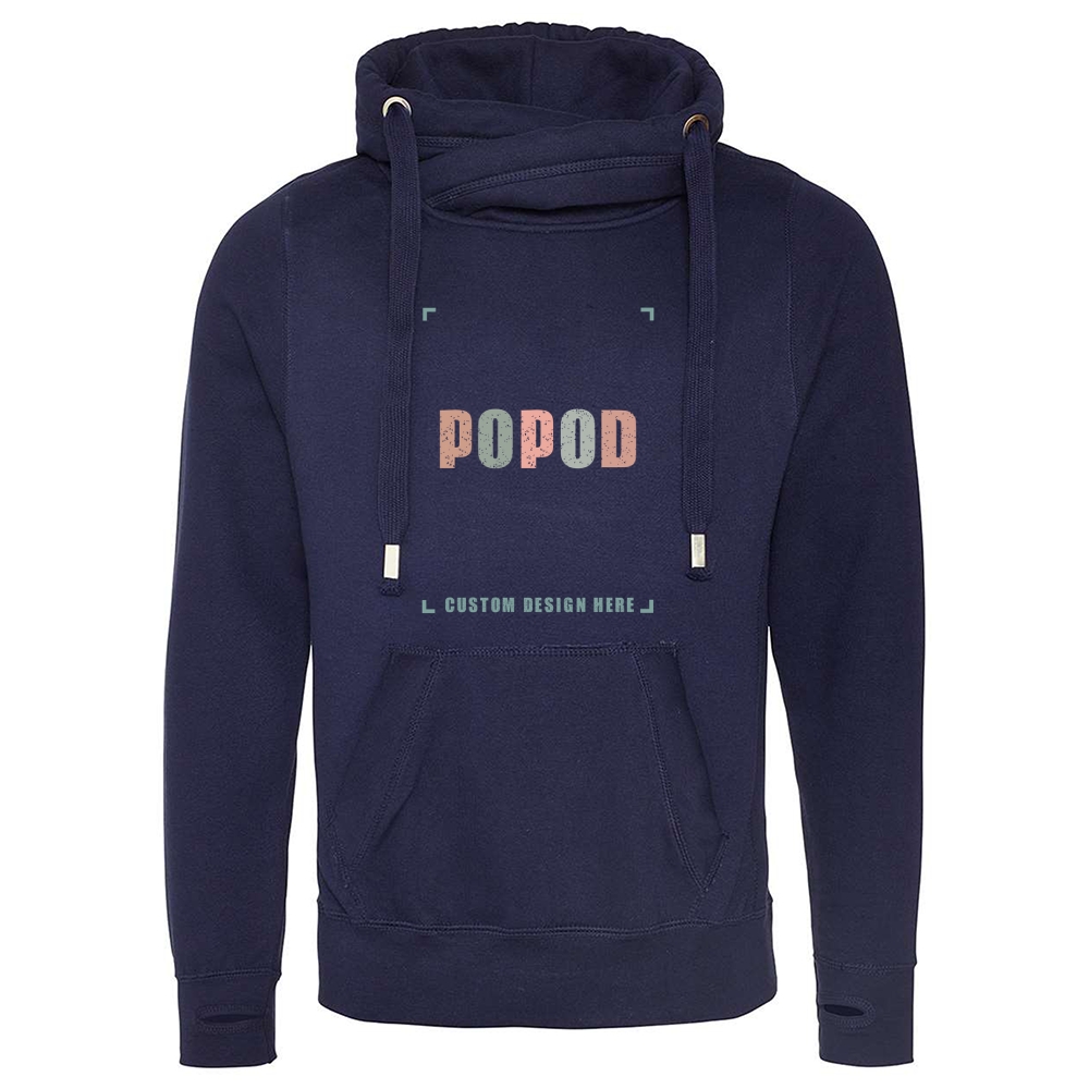 5 Colors Unisex Cross Neck Hooded PP7565