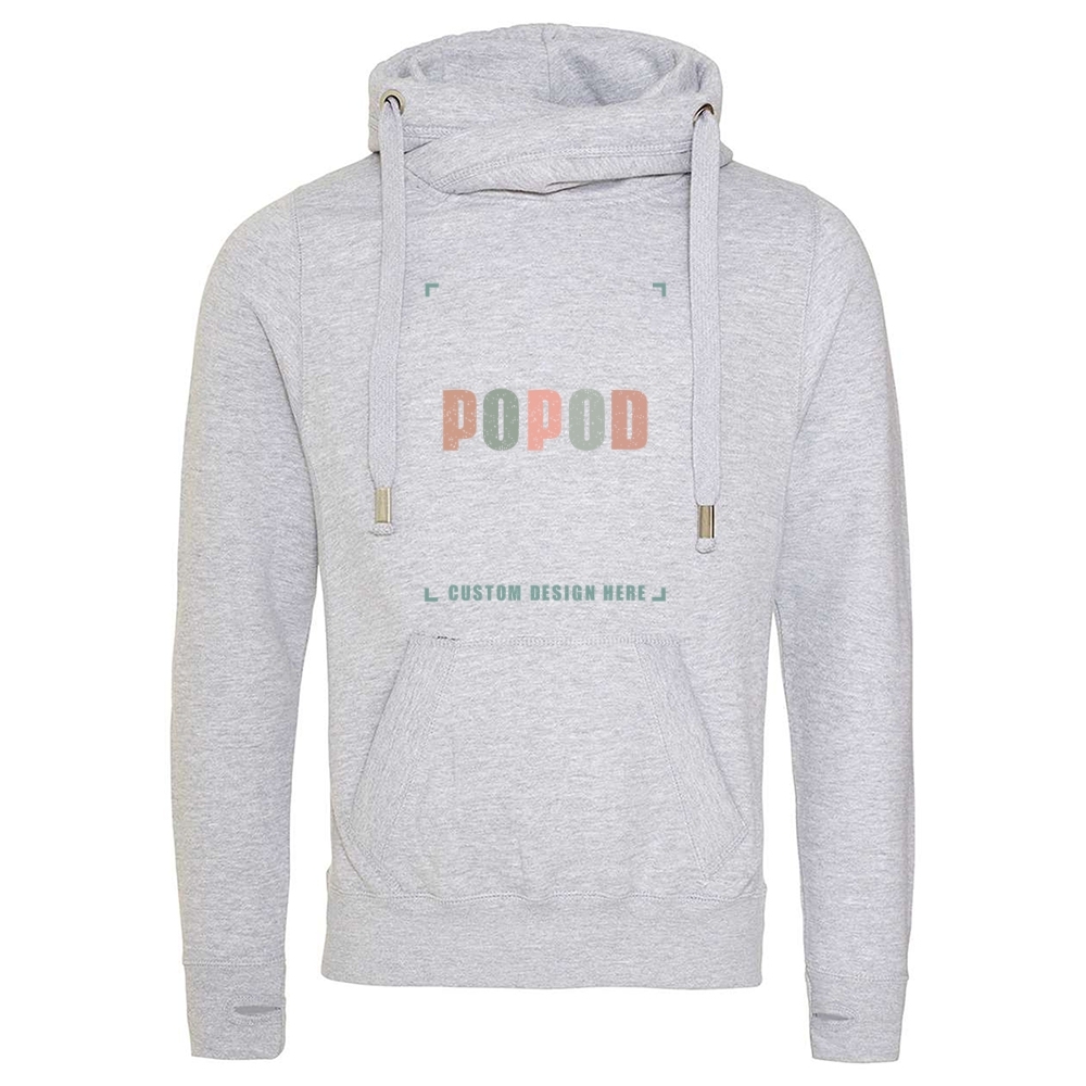 5 Colors Unisex Cross Neck Hooded PP7565