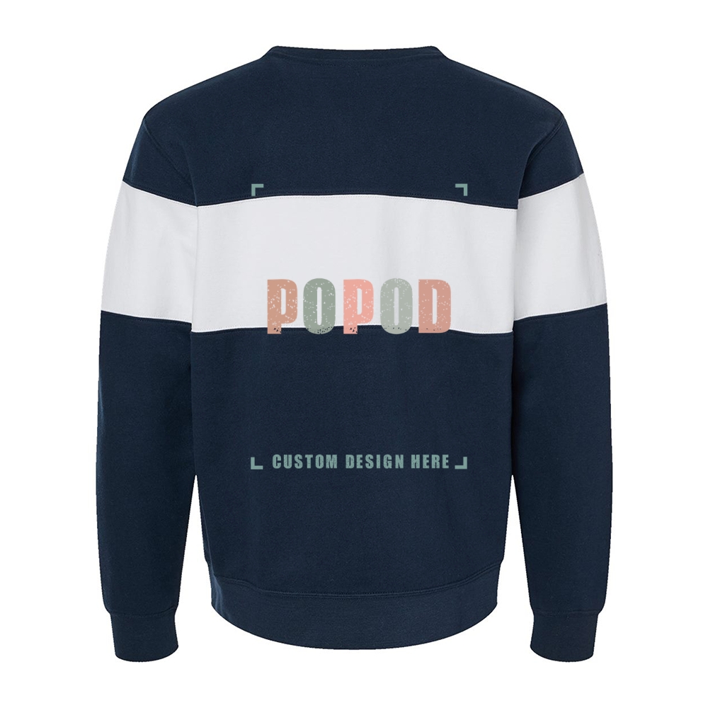 3 Colors Unisex Varsity Fleece Crewneck Sweatshirt PP5085