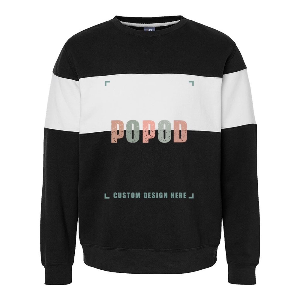 3 Colors Unisex Varsity Fleece Crewneck Sweatshirt PP5085