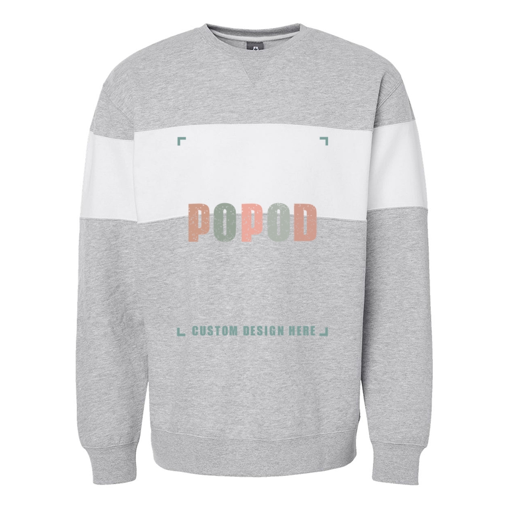 3 Colors Unisex Varsity Fleece Crewneck Sweatshirt PP5085