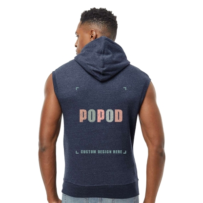 4 Colors Men's Sleeveless Hooded Sweatshirt PP5171