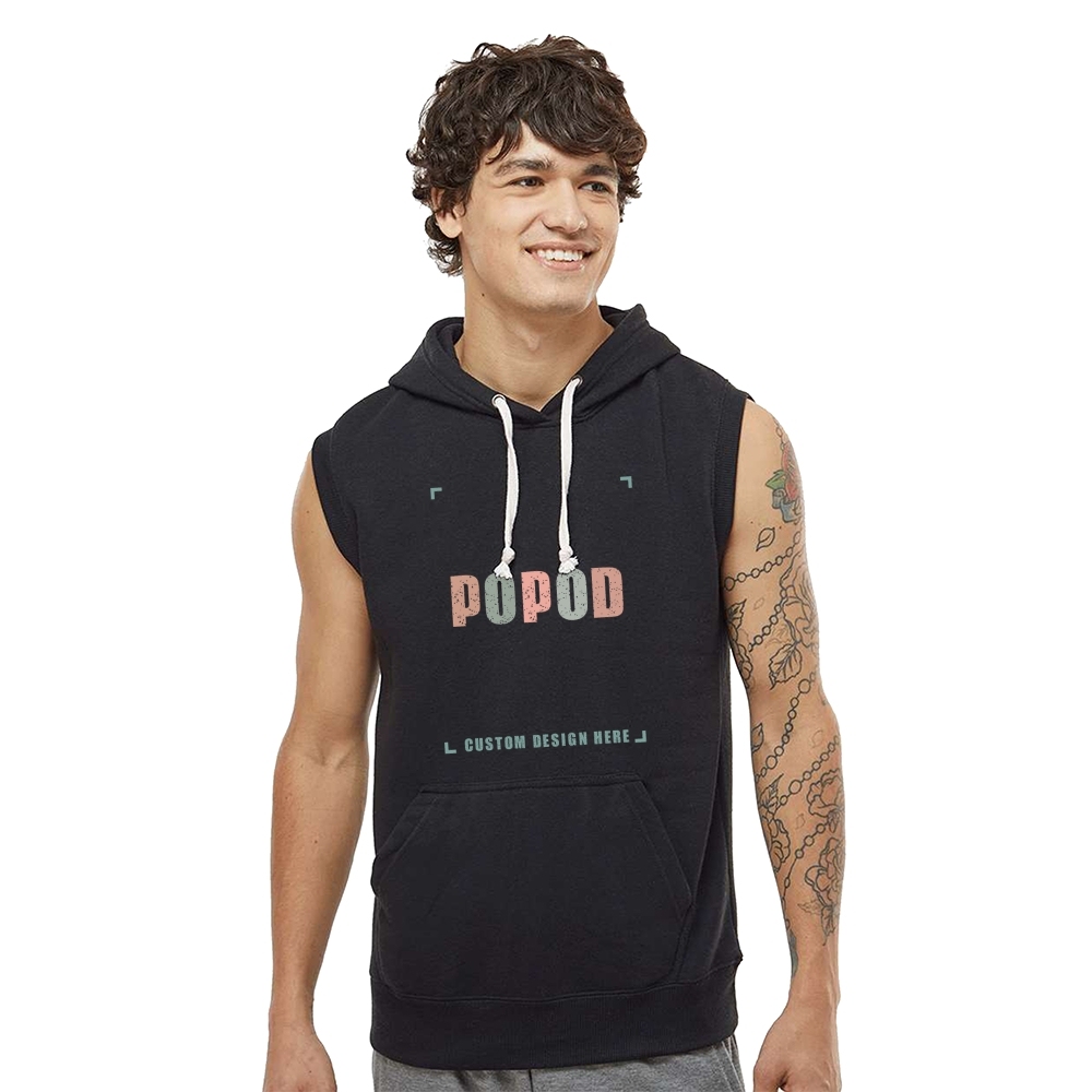4 Colors Men's Sleeveless Hooded Sweatshirt PP5171