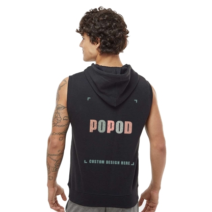 4 Colors Men's Sleeveless Hooded Sweatshirt PP5171