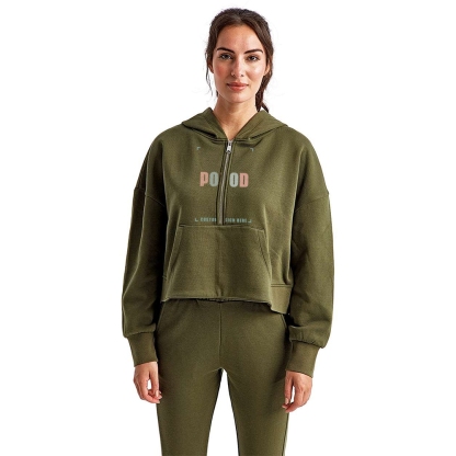 8 Colors Women's Half-Zip Hooded PP1736