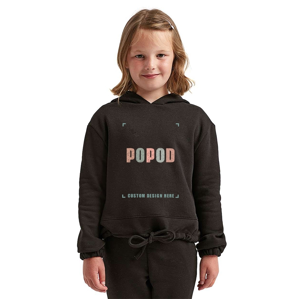 4 Colors Youth Oversized Cropped Fit Style Hooded PP1750