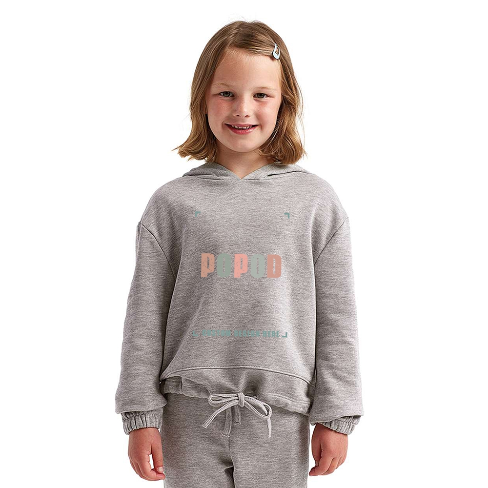 4 Colors Youth Oversized Cropped Fit Style Hooded PP1750