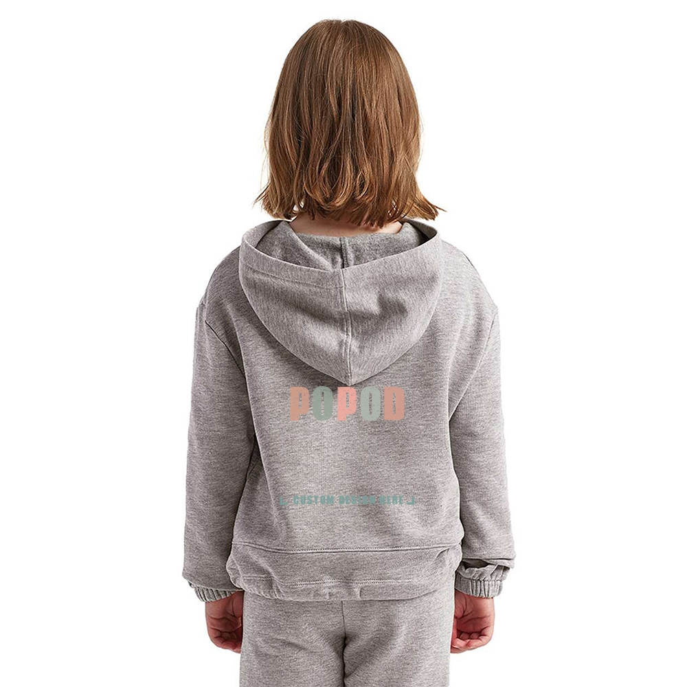 4 Colors Youth Oversized Cropped Fit Style Hooded PP1750