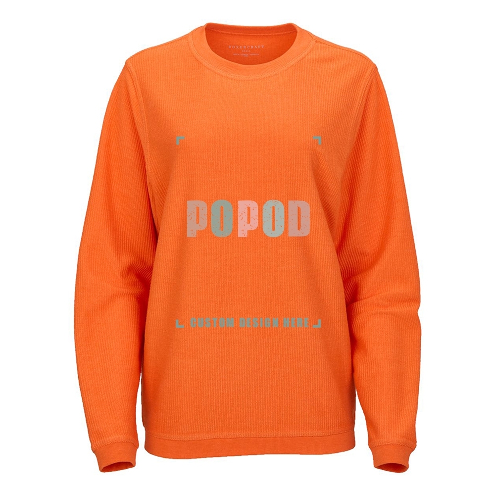 7 Colors Unisex Corduroy Crew Neck Sweatshirt PP1754