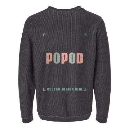 7 Colors Unisex Corduroy Crew Neck Sweatshirt PP1754