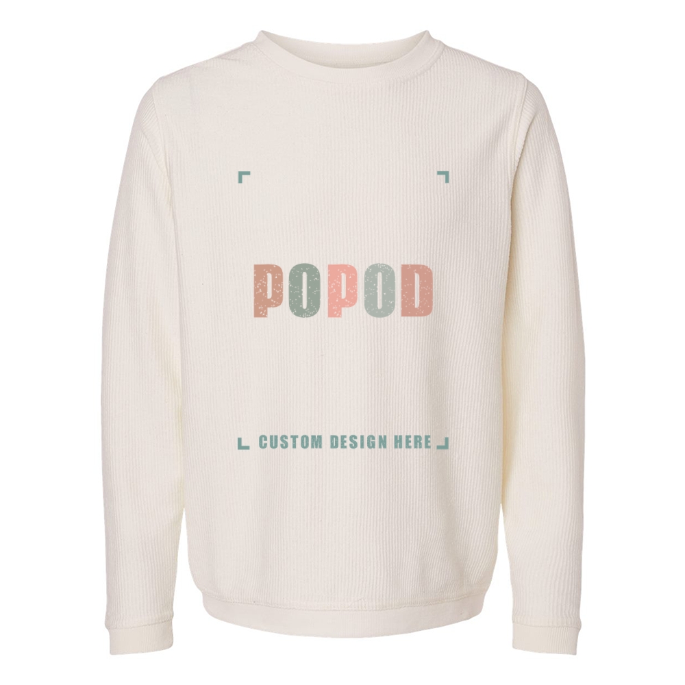 7 Colors Unisex Corduroy Crew Neck Sweatshirt PP1754