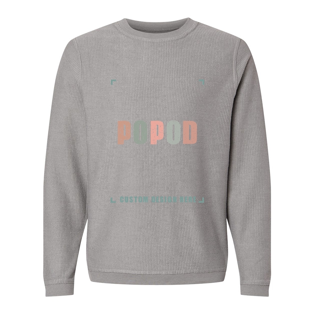 7 Colors Unisex Corduroy Crew Neck Sweatshirt PP1754