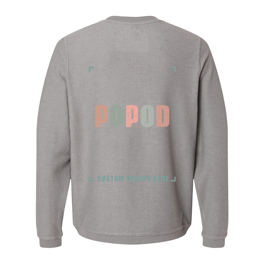 7 Colors Unisex Corduroy Crew Neck Sweatshirt PP1754