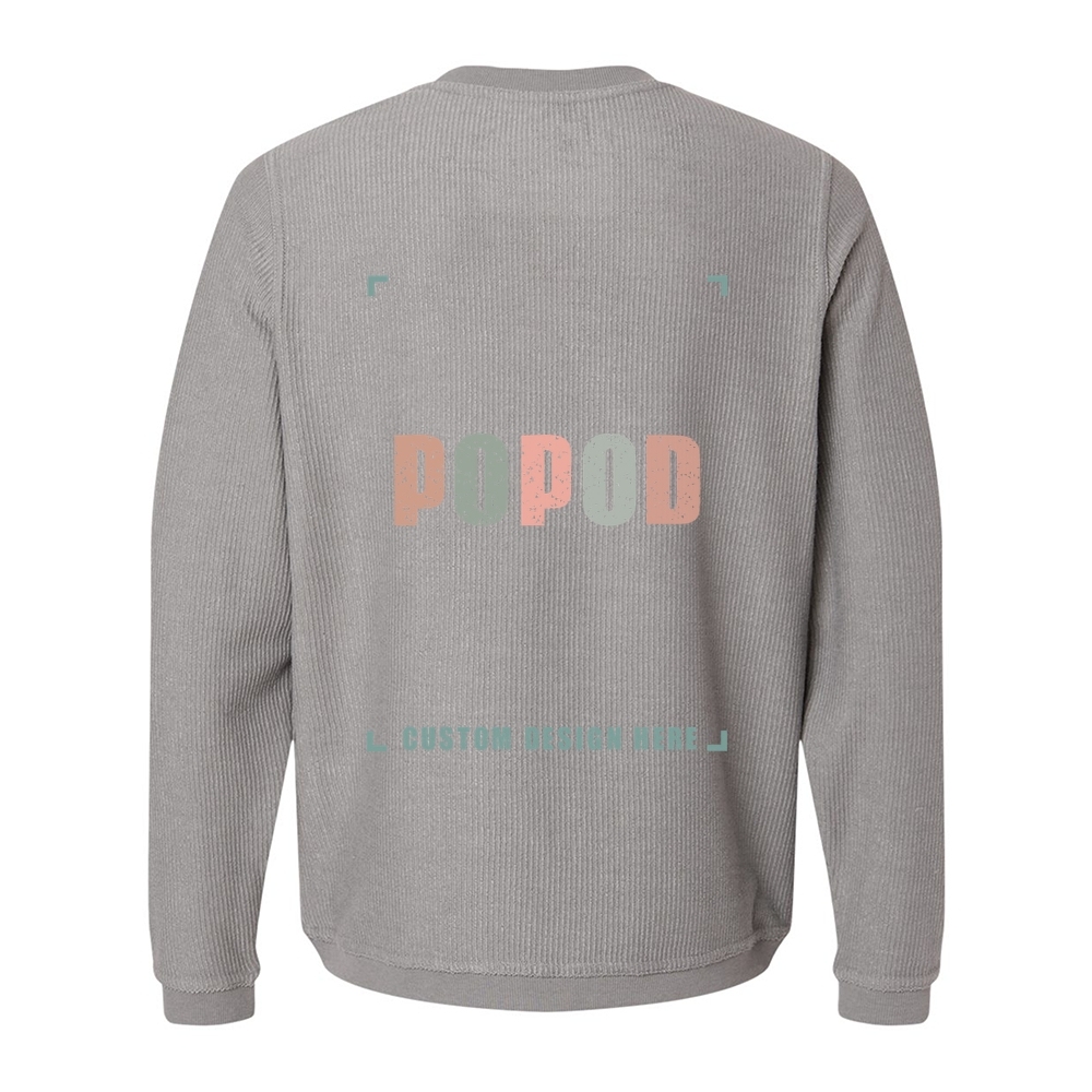 7 Colors Unisex Corduroy Crew Neck Sweatshirt PP1754