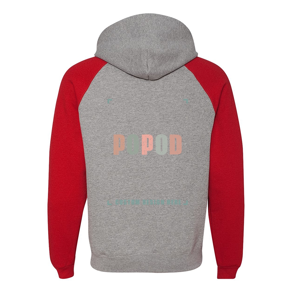 7 Colors Unisex Colorblocked Raglan Hooded PP1801