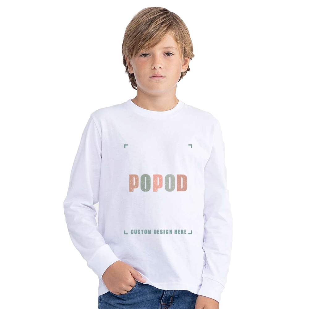 6 Colors Youth Cotton Long Sleeve PP1964