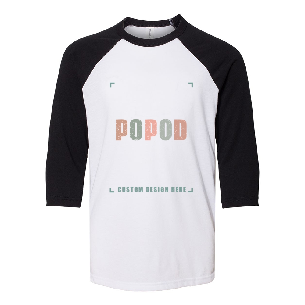 4 Colors Youth Three-Quarter Sleeve Baseball Tee PP1972