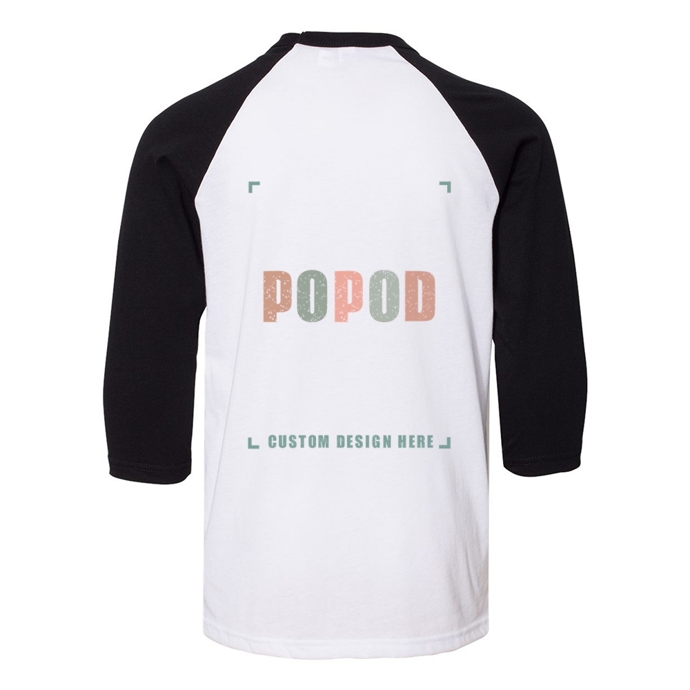 4 Colors Youth Three-Quarter Sleeve Baseball Tee PP1972