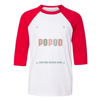 4 Colors Youth Three-Quarter Sleeve Baseball Tee PP1972