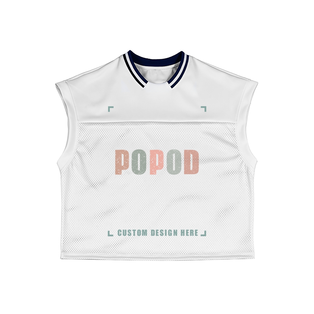 Oversized Cotton Mesh Jersey Tank Top PP0460