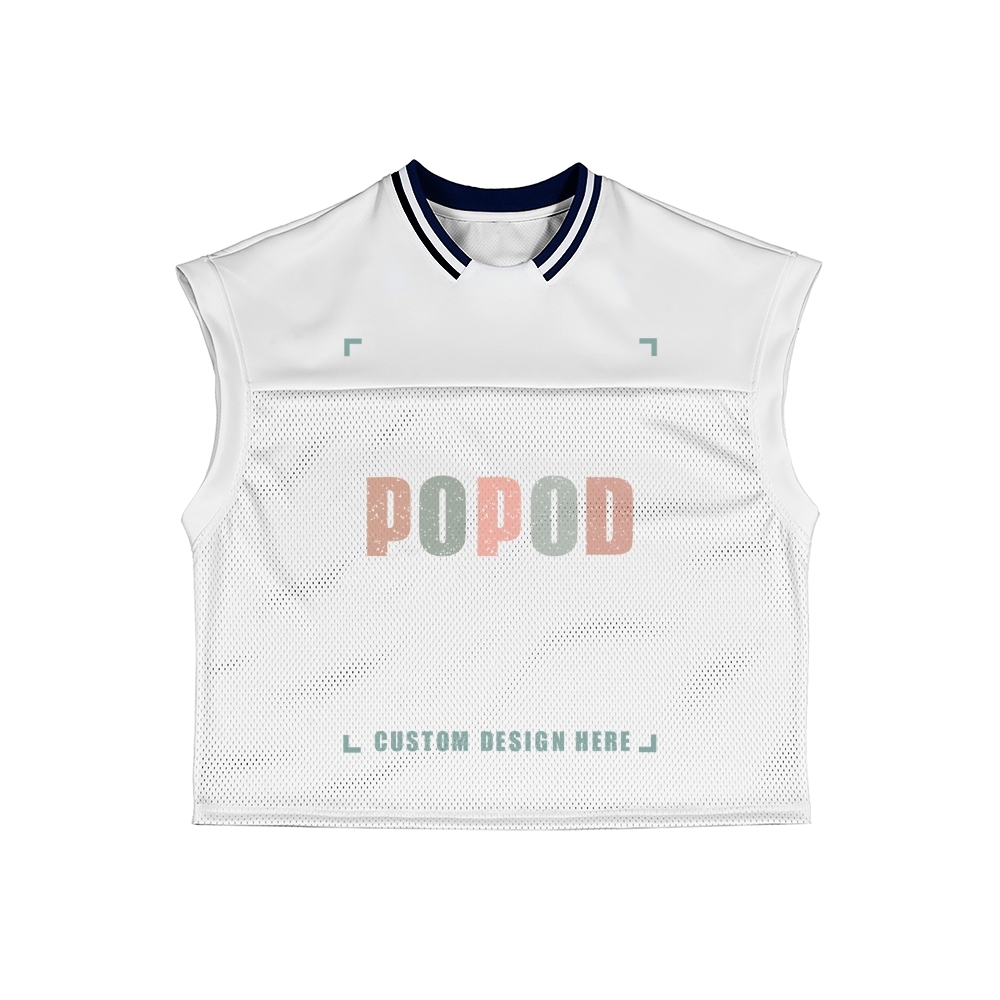 Oversized Cotton Mesh Jersey Tank Top PP0460