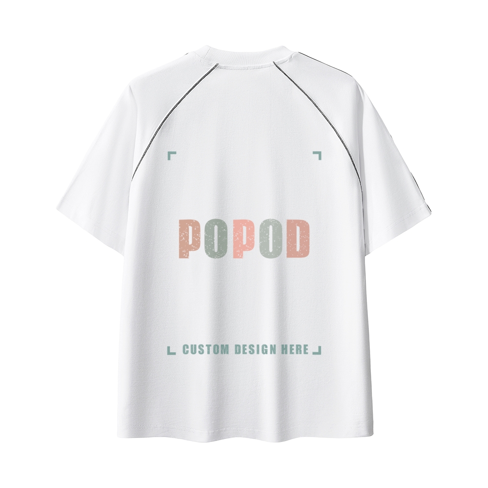 3 Colors Retro Striped Contrast Stitch Tee PP9477