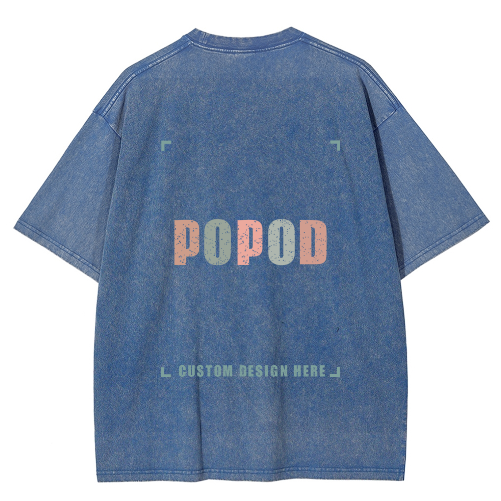 15 Colors Unisex Fit Vintage T-shirt Pure Cotton Round Neck Short-sleeved Tee Retro Style Super Soft Texture | 250g & 15-colour | PP0691