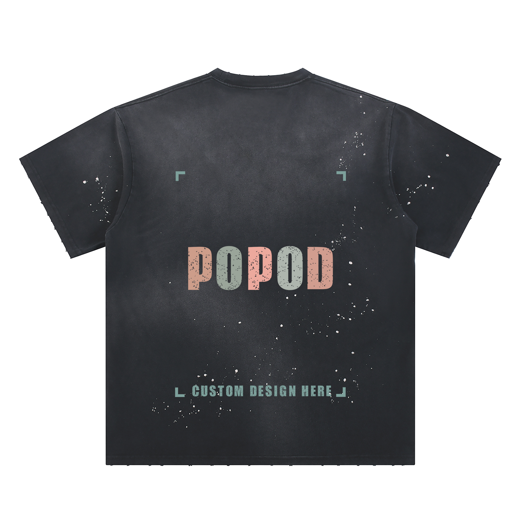 Vintage Hand-Distressed Faded Splatter T-Shirt PP9503