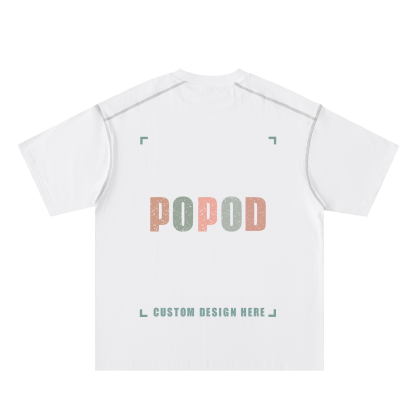 Contrast Seam Detail Loose Fit Cotton Tee PP3396