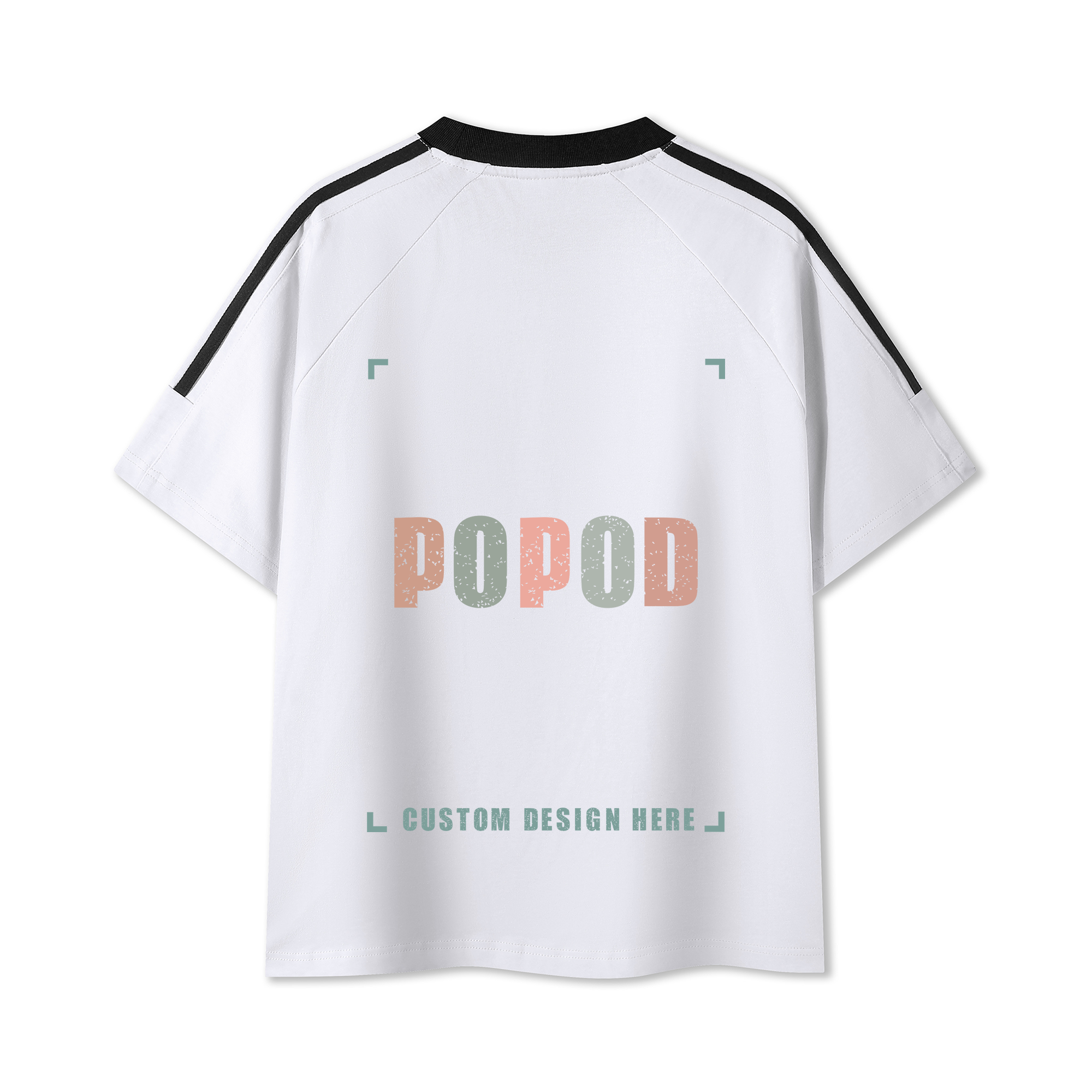 Cotton Crewneck Tee with Contrast Side-Stripe PP9420