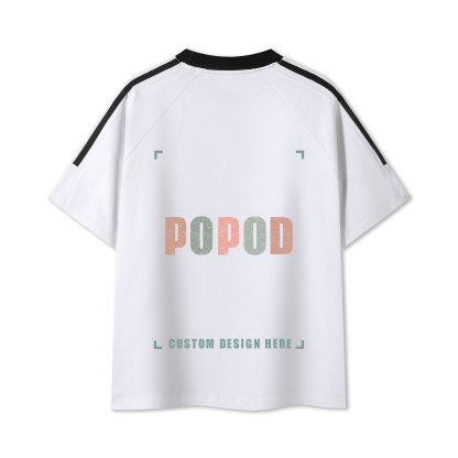 Cotton Crewneck Tee with Contrast Side-Stripe PP9420