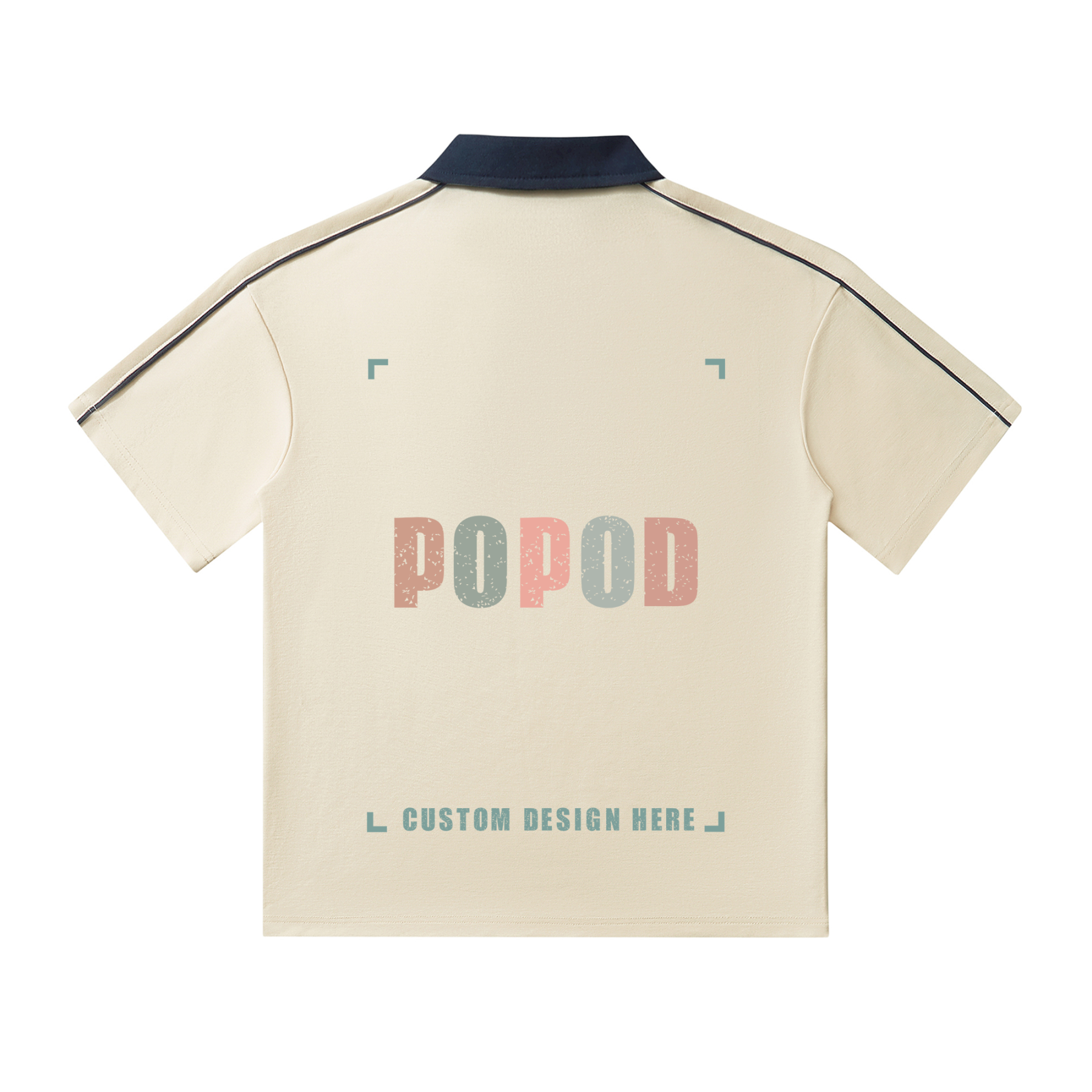 Retro Contrast Collar Polo Shirt PP7549