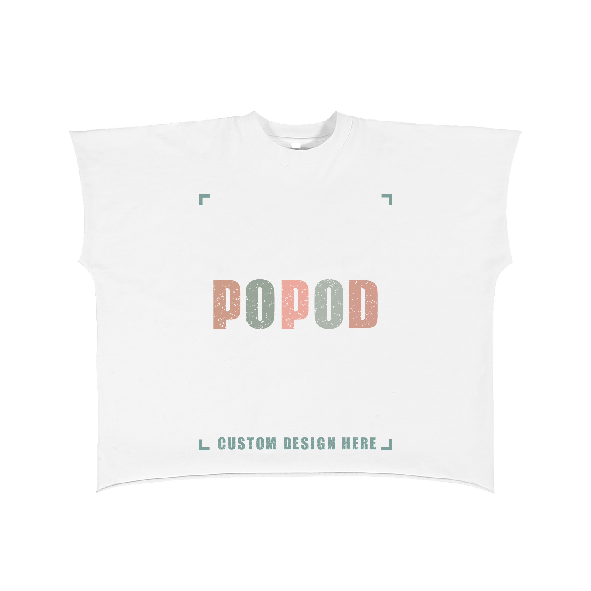 Structured Boxy Tee with Raw-Cut Detailing PP9544