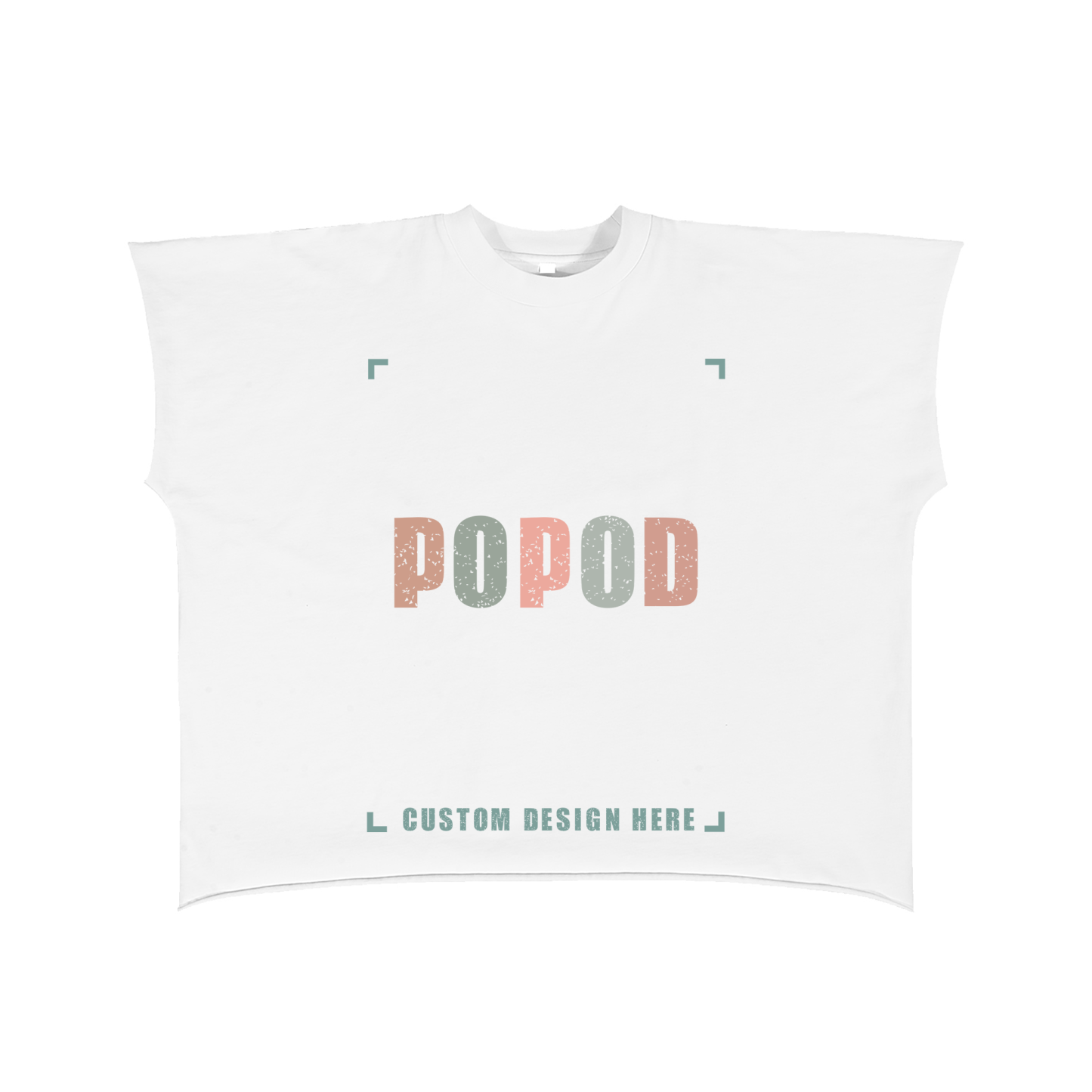 Structured Boxy Tee with Raw-Cut Detailing PP9544